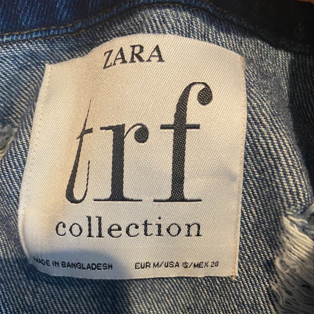 Zara TRF puff sleeve denim jacket